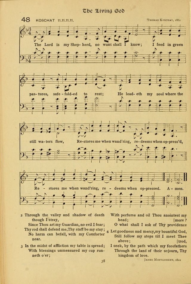 The School Hymnal: a book of worship for young people page 38