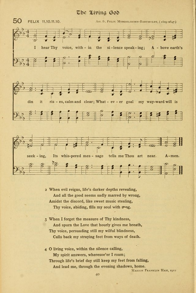 The School Hymnal: a book of worship for young people page 40