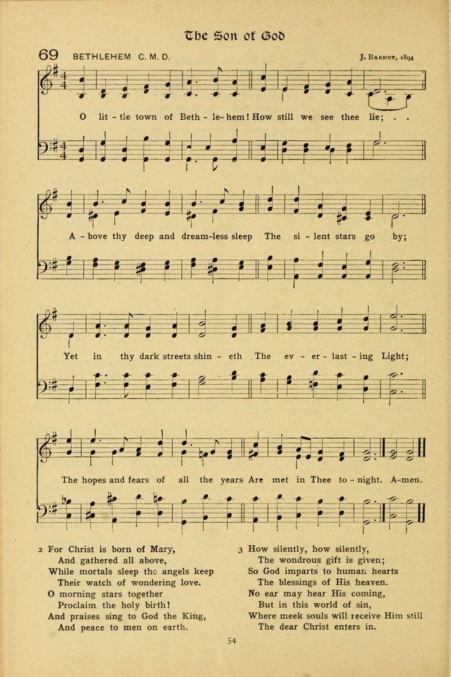 The School Hymnal: a book of worship for young people page 54