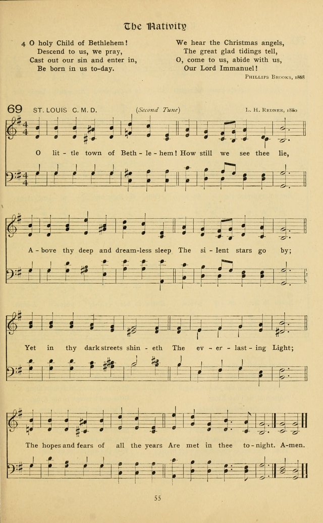The School Hymnal: a book of worship for young people page 55