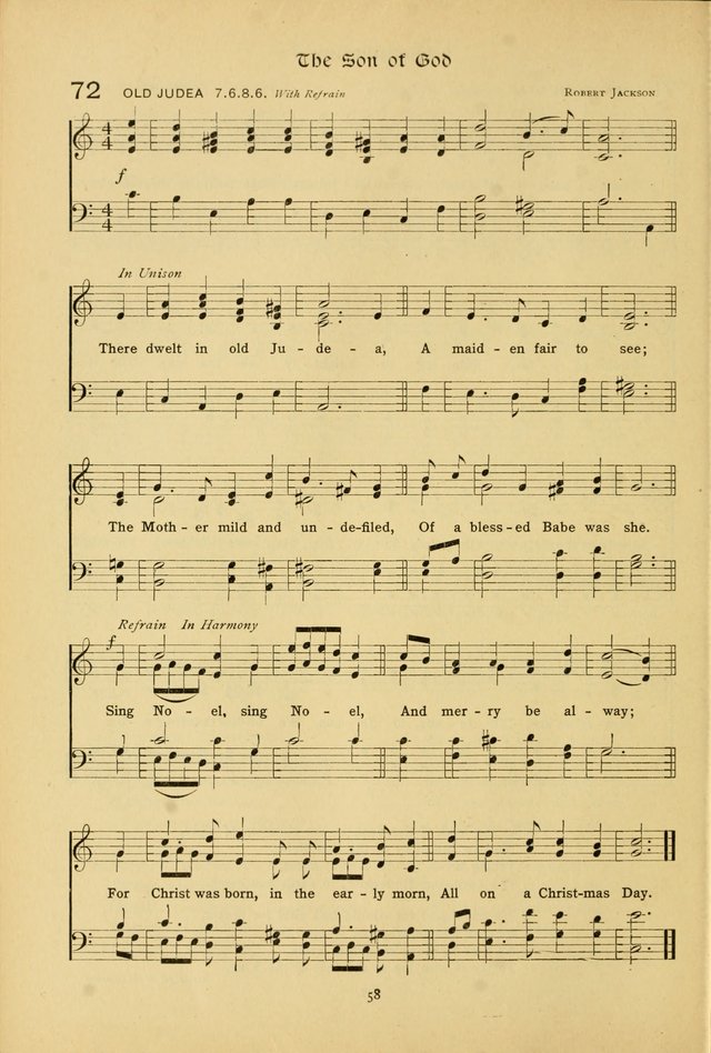 The School Hymnal: a book of worship for young people page 58