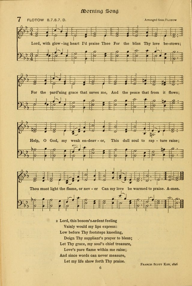 The School Hymnal: a book of worship for young people page 6