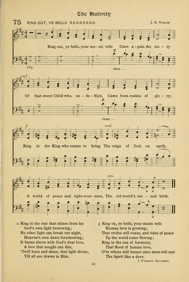 The School Hymnal: a book of worship for young people page 61