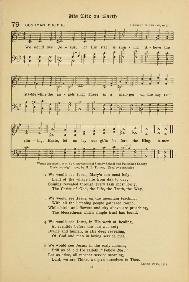 The School Hymnal: a book of worship for young people page 65