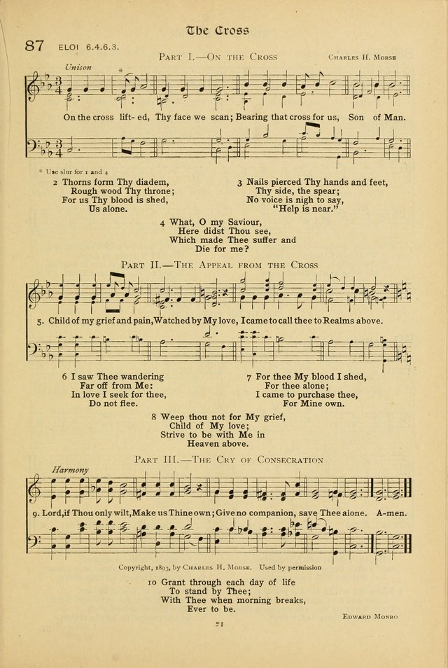 The School Hymnal: a book of worship for young people page 71