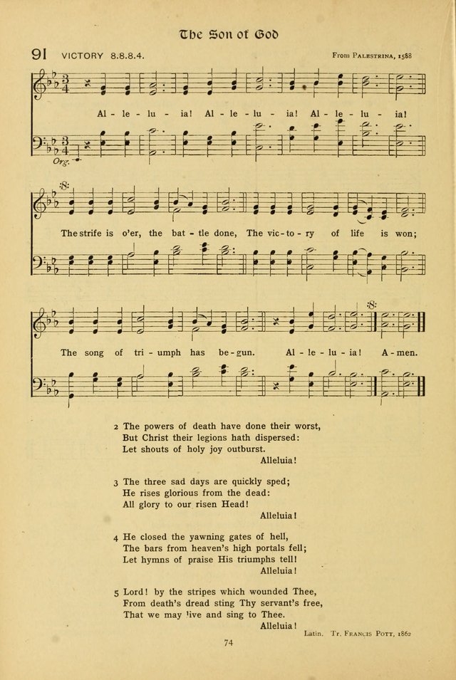 The School Hymnal: a book of worship for young people page 74