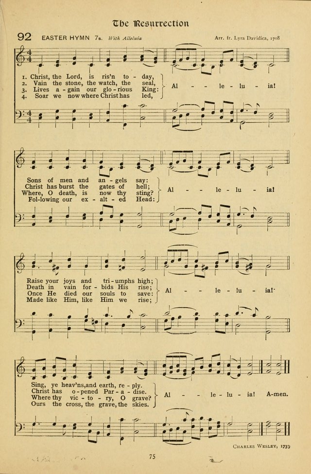 The School Hymnal: a book of worship for young people page 75
