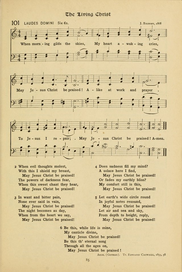 The School Hymnal: a book of worship for young people page 85
