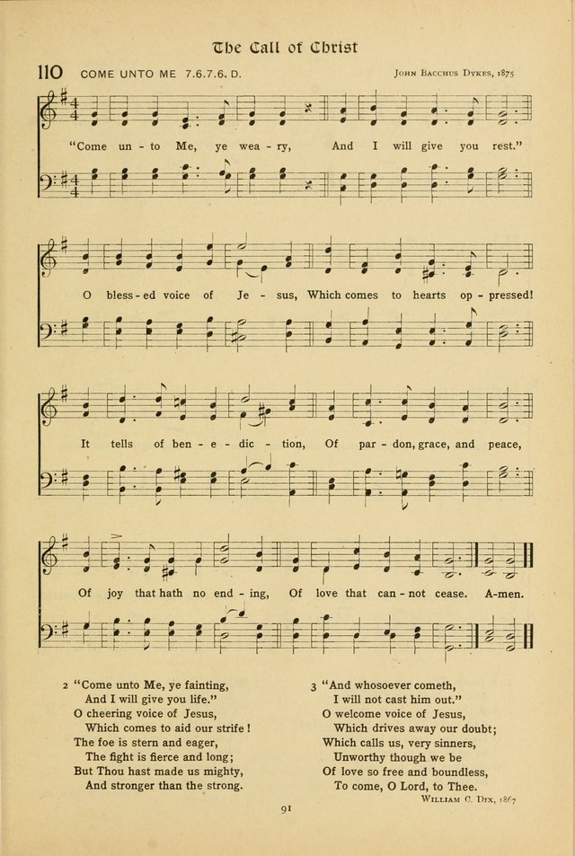 The School Hymnal: a book of worship for young people page 91