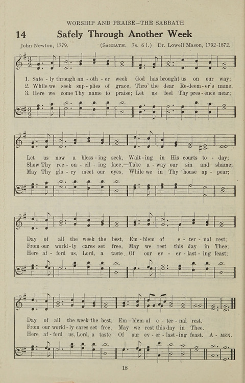 Service Hymnal: with responsive readings, appropriate for all Protestant religious activities page 10