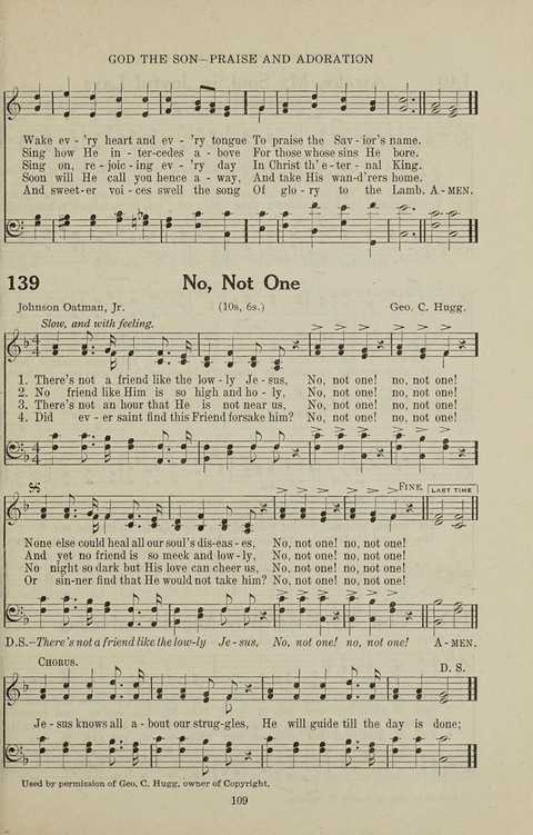 Service Hymnal: with responsive readings, appropriate for all Protestant religious activities page 101