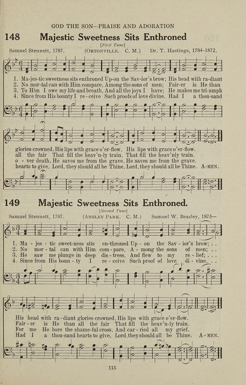 Service Hymnal: with responsive readings, appropriate for all Protestant religious activities page 107