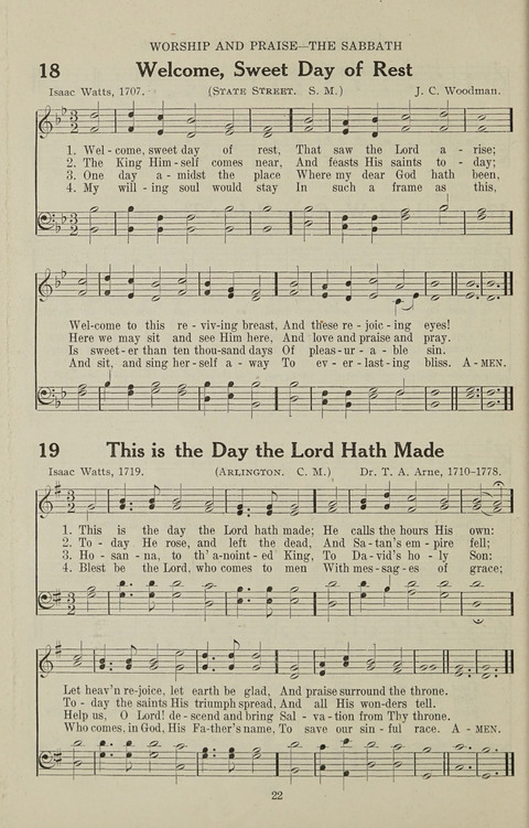 Service Hymnal: with responsive readings, appropriate for all Protestant religious activities page 14