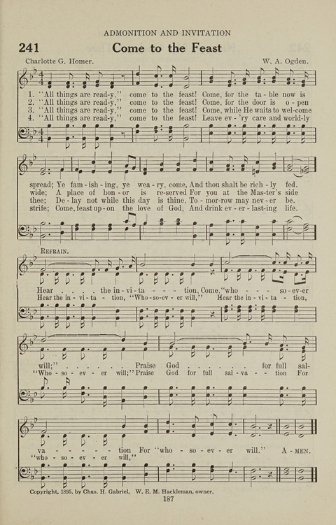 Service Hymnal: with responsive readings, appropriate for all Protestant religious activities page 179
