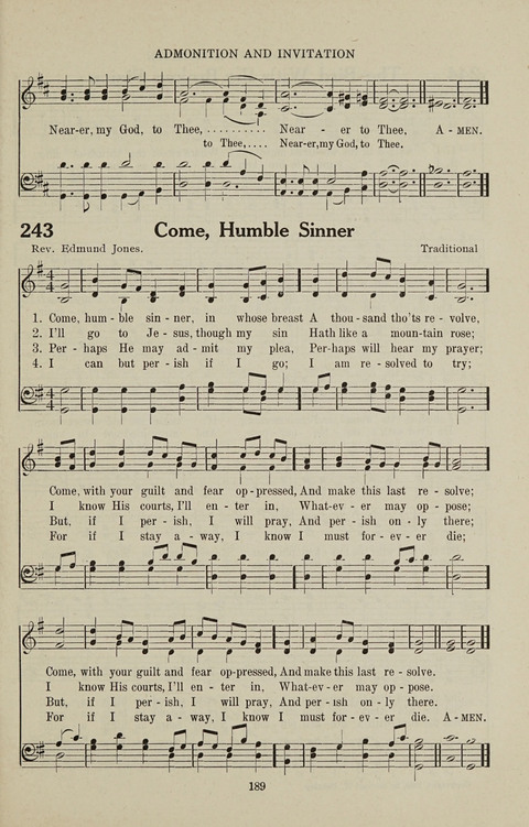 Service Hymnal: with responsive readings, appropriate for all Protestant religious activities page 181