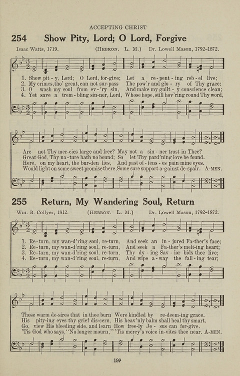 Service Hymnal: with responsive readings, appropriate for all Protestant religious activities page 191