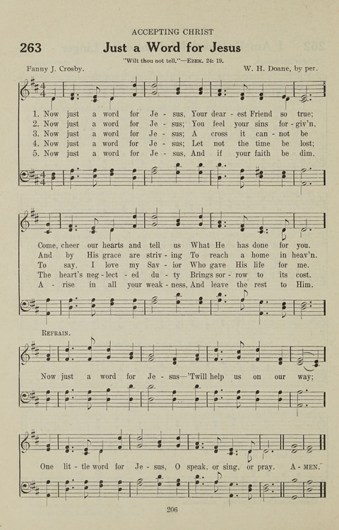 Service Hymnal: with responsive readings, appropriate for all Protestant religious activities page 198