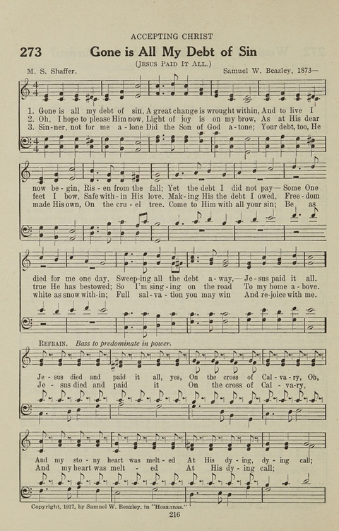 Service Hymnal: with responsive readings, appropriate for all Protestant religious activities page 208