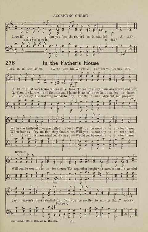 Service Hymnal: with responsive readings, appropriate for all Protestant religious activities page 211