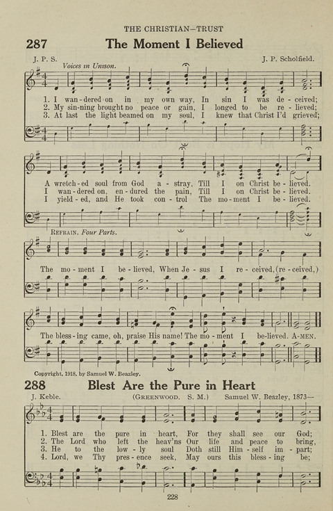 Service Hymnal: with responsive readings, appropriate for all Protestant religious activities page 220