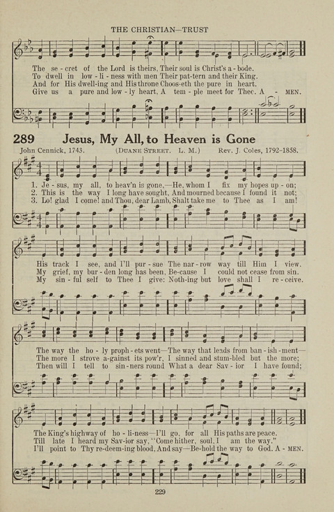 Service Hymnal: with responsive readings, appropriate for all Protestant religious activities page 221
