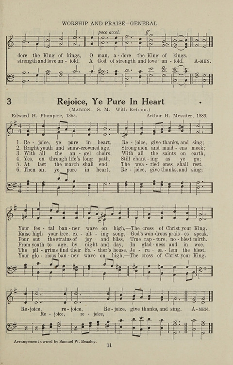 Service Hymnal: with responsive readings, appropriate for all Protestant religious activities page 3