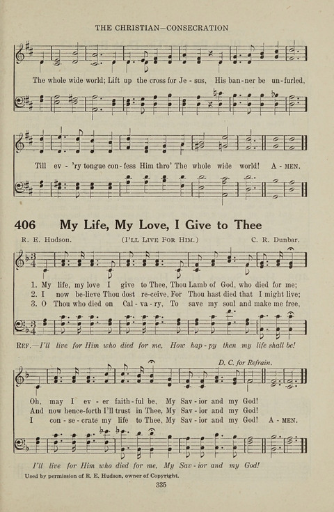 Service Hymnal: with responsive readings, appropriate for all Protestant religious activities page 327