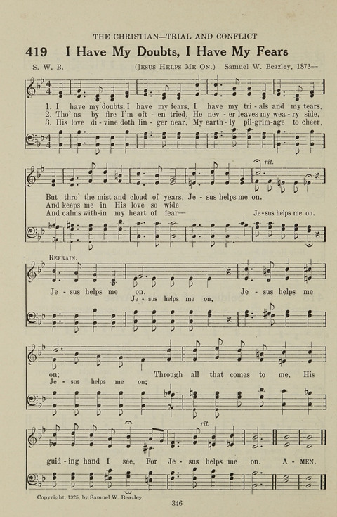 Service Hymnal: with responsive readings, appropriate for all Protestant religious activities page 338