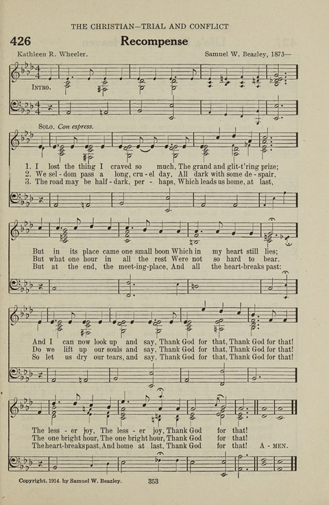 Service Hymnal: with responsive readings, appropriate for all Protestant religious activities page 345