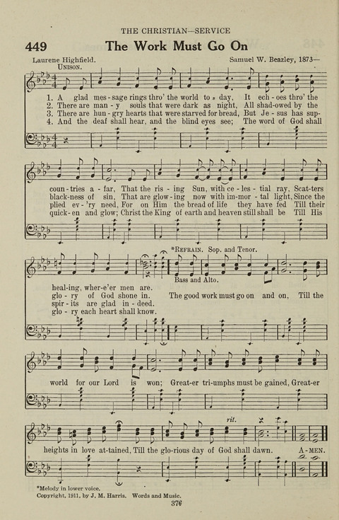 Service Hymnal: with responsive readings, appropriate for all Protestant religious activities page 368