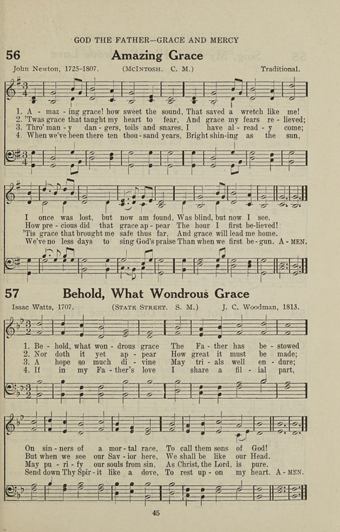 Service Hymnal: with responsive readings, appropriate for all Protestant religious activities page 37