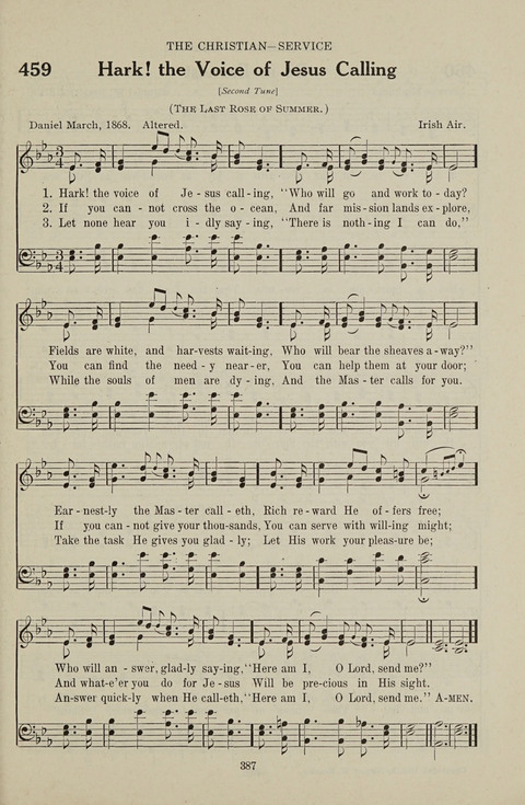 Service Hymnal: with responsive readings, appropriate for all Protestant religious activities page 379
