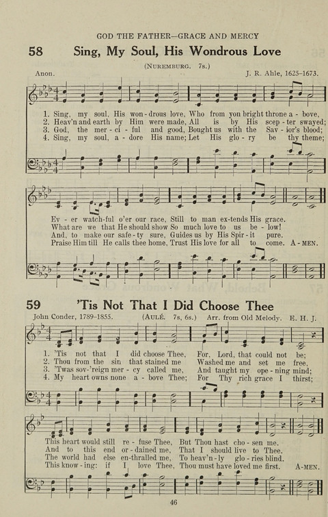 Service Hymnal: with responsive readings, appropriate for all Protestant religious activities page 38