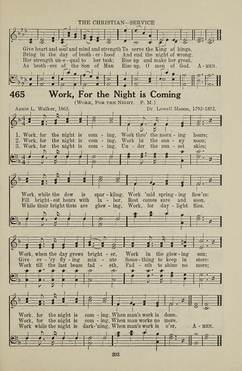 Service Hymnal: with responsive readings, appropriate for all Protestant religious activities page 385