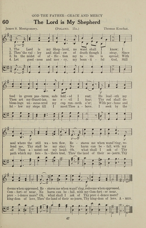 Service Hymnal: with responsive readings, appropriate for all Protestant religious activities page 39