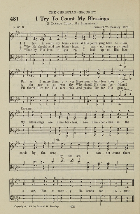 Service Hymnal: with responsive readings, appropriate for all Protestant religious activities page 400
