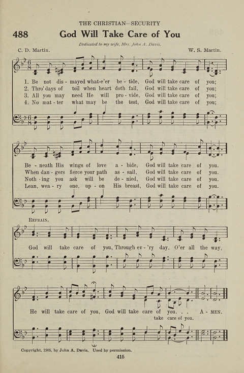 Service Hymnal: with responsive readings, appropriate for all Protestant religious activities page 407