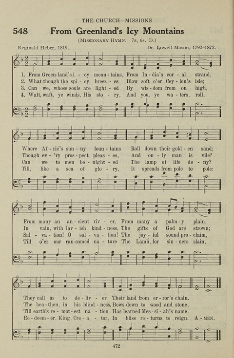 Service Hymnal: with responsive readings, appropriate for all Protestant religious activities page 464