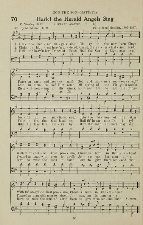 Service Hymnal: with responsive readings, appropriate for all Protestant religious activities page 48