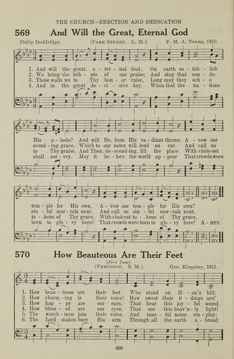Service Hymnal: with responsive readings, appropriate for all Protestant religious activities page 482