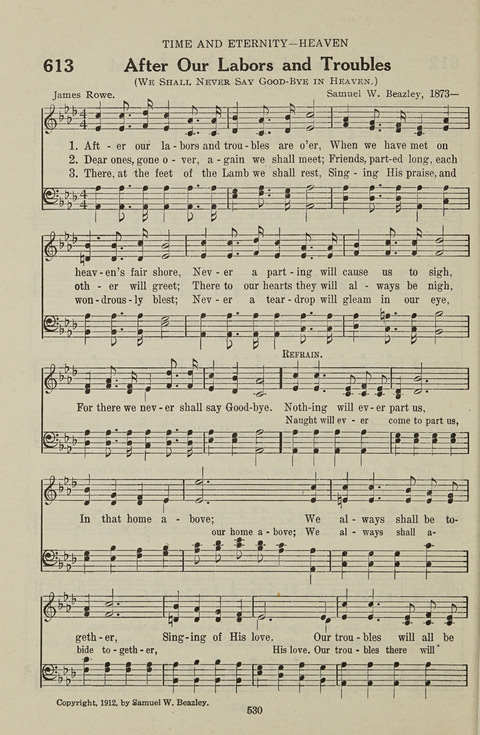 Service Hymnal: with responsive readings, appropriate for all Protestant religious activities page 522