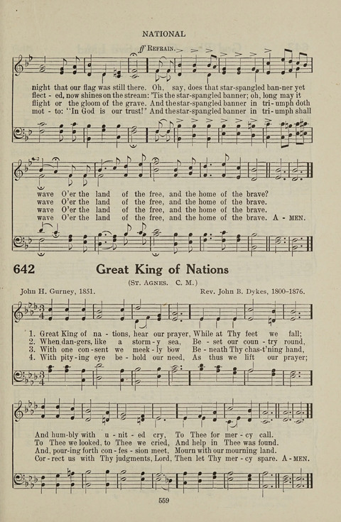 Service Hymnal: with responsive readings, appropriate for all Protestant religious activities page 551
