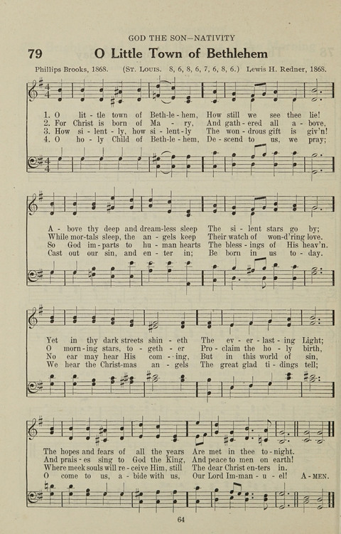 Service Hymnal: with responsive readings, appropriate for all Protestant religious activities page 56