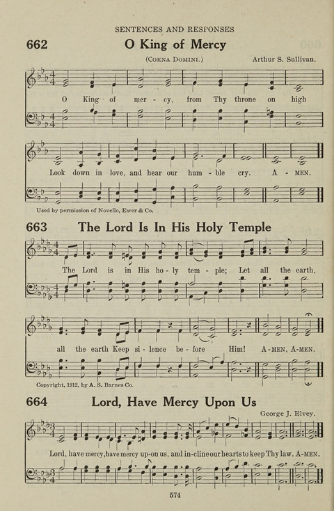 Service Hymnal: with responsive readings, appropriate for all Protestant religious activities page 566