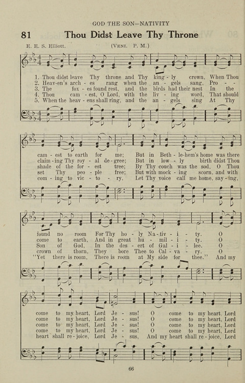 Service Hymnal: with responsive readings, appropriate for all Protestant religious activities page 58