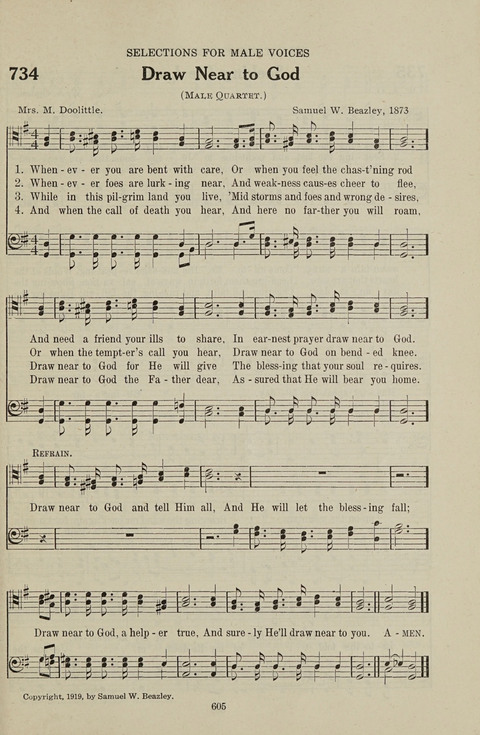 Service Hymnal: with responsive readings, appropriate for all Protestant religious activities page 597