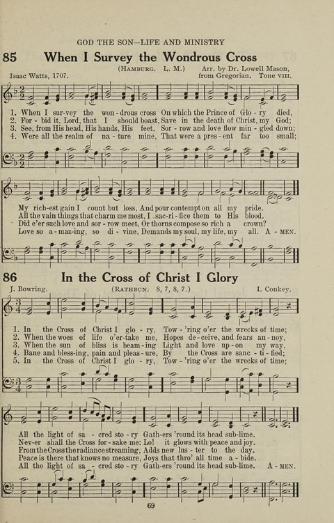 Service Hymnal: with responsive readings, appropriate for all Protestant religious activities page 61