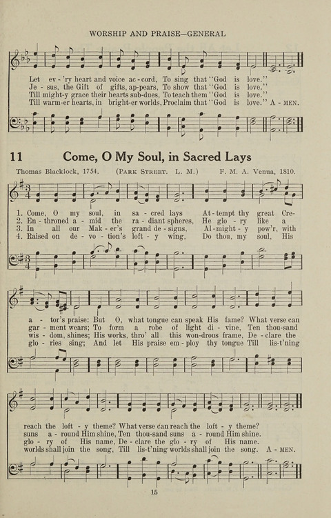 Service Hymnal: with responsive readings, appropriate for all Protestant religious activities page 7