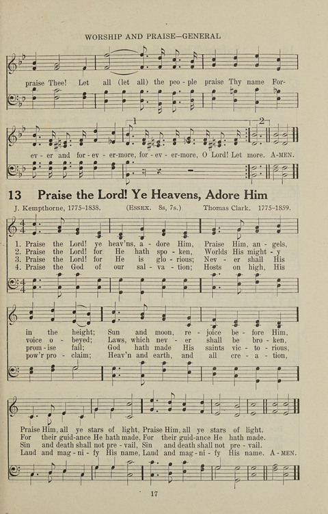 Service Hymnal: with responsive readings, appropriate for all Protestant religious activities page 9