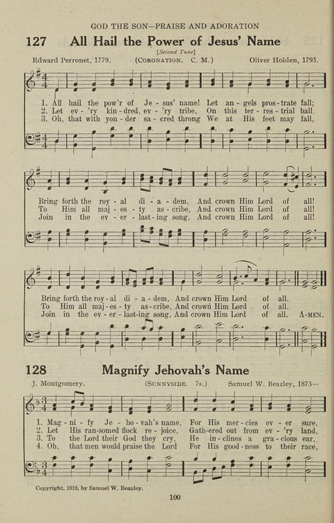 Service Hymnal: with responsive readings, appropriate for all Protestant religious activities page 92